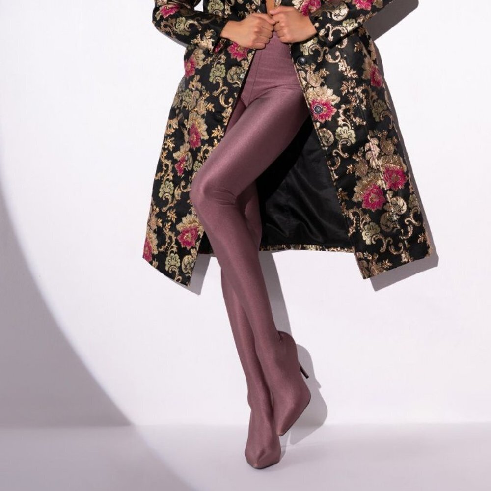 AZALEA WANG " STAY SEXY " STILETTO BOOT PANT IN TAUPE STRETCH ( BRAND NEW !)